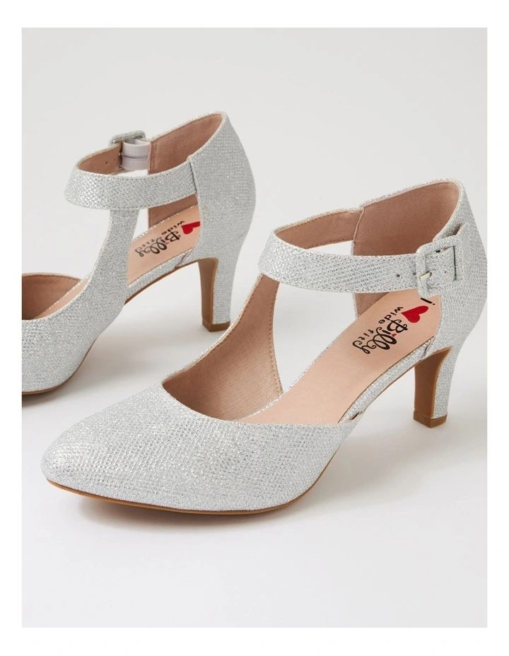 Inori W Silver Glitter Heels image 5