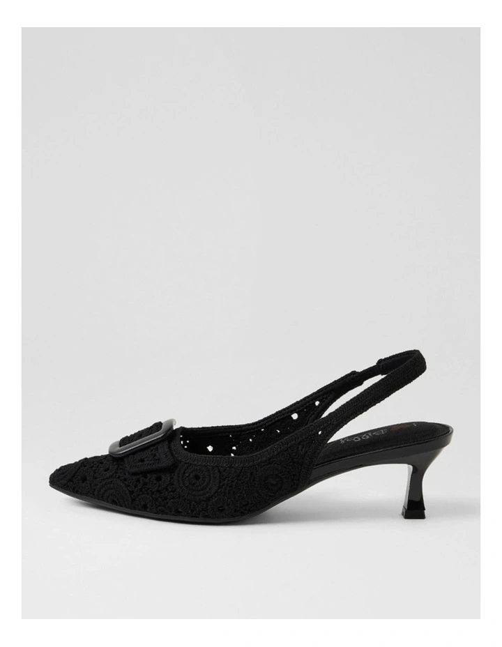 Christeen Black Fabric Slingback Pumps image 1