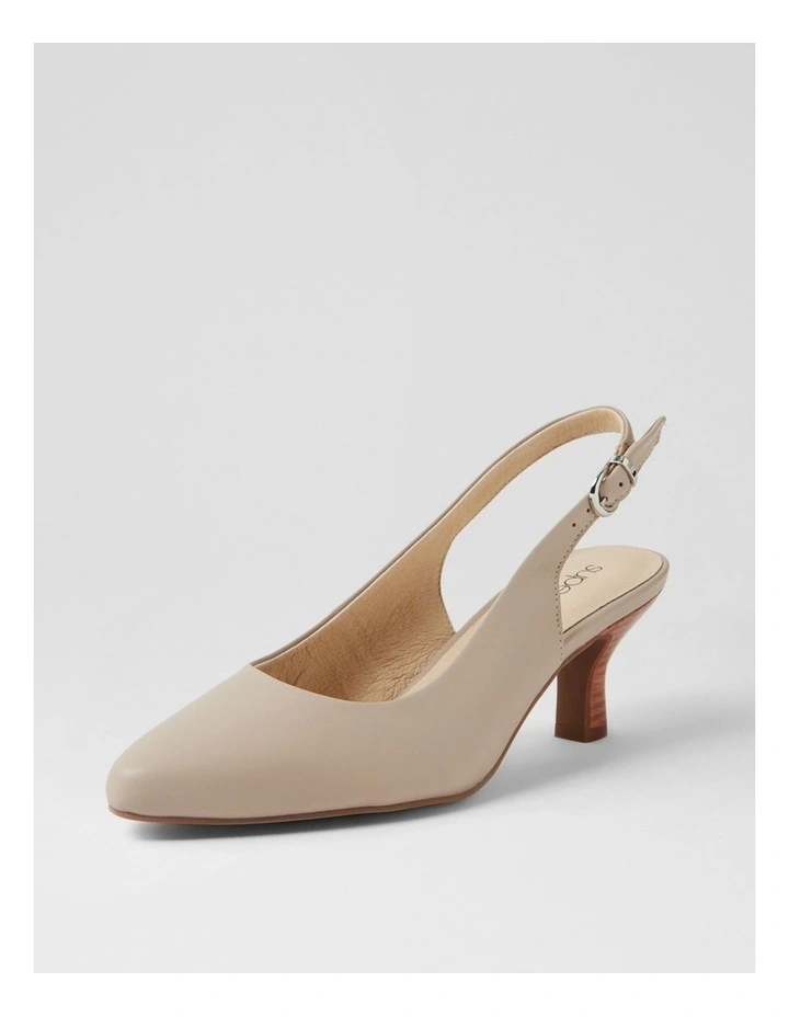 Coria Oatmilk Natural Leather Heels image 2
