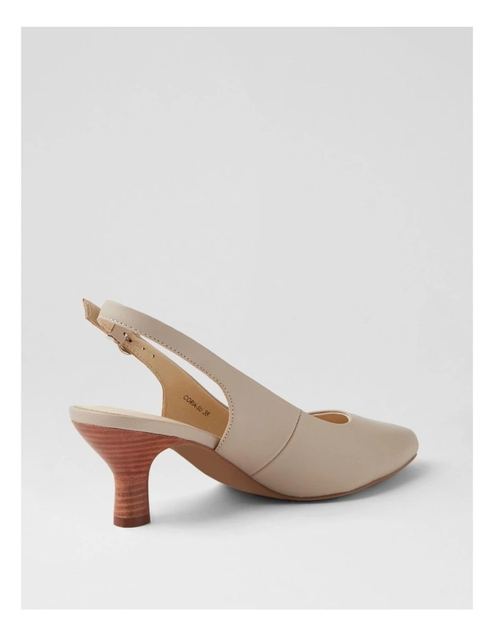 Coria Oatmilk Natural Leather Heels image 3