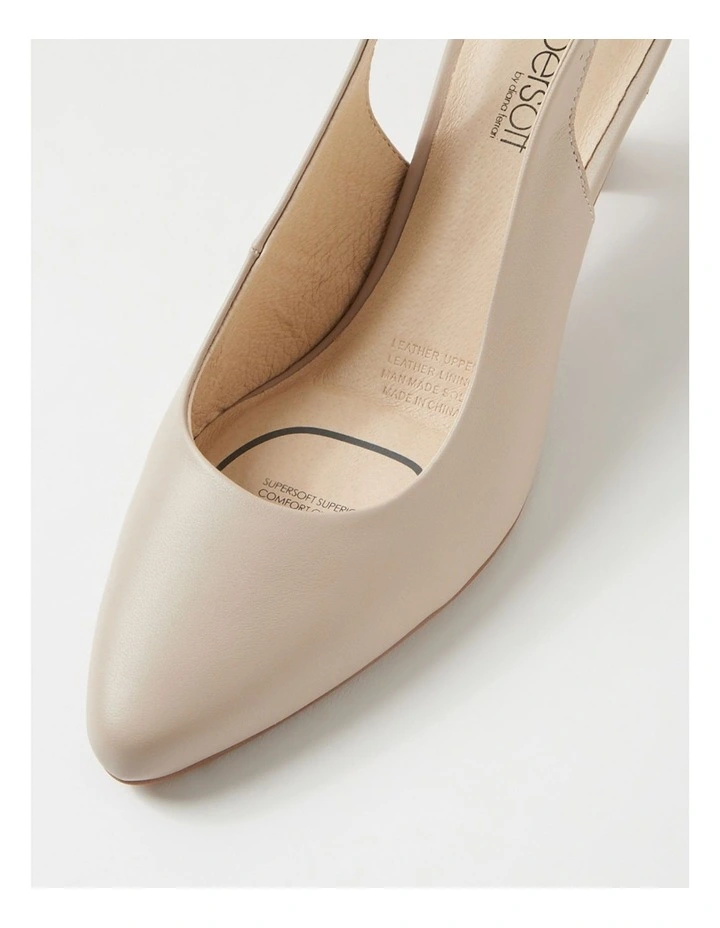Coria Oatmilk Natural Leather Heels image 4