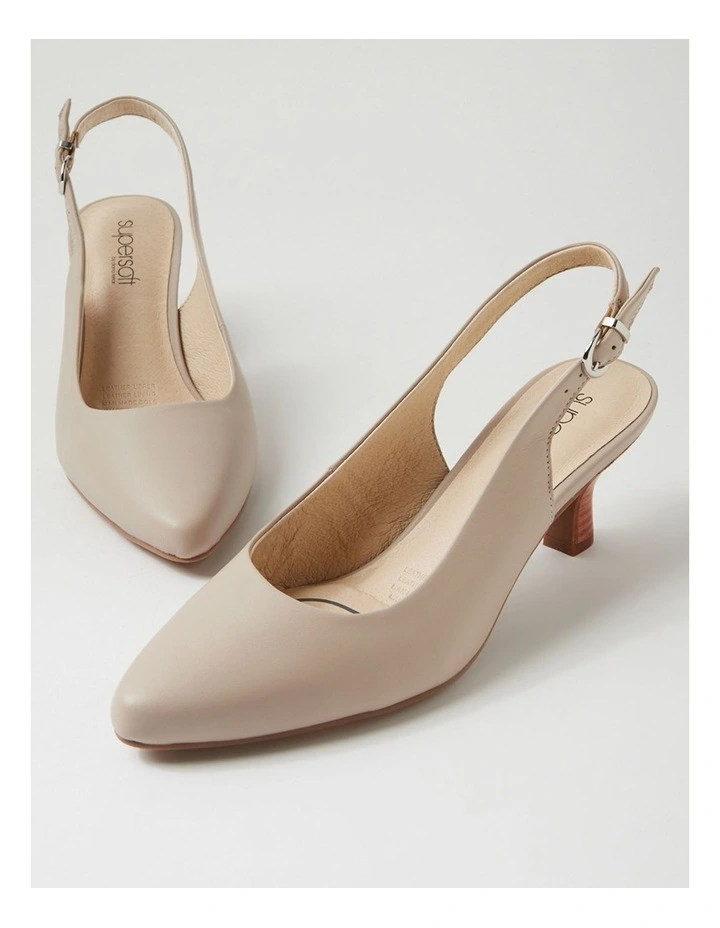 Coria Oatmilk Natural Leather Heels image 5