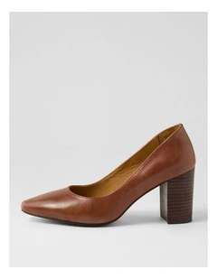 Sabena Walnut Dark Brown Leather Heels