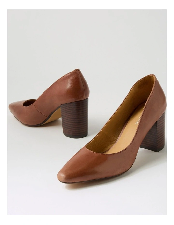 Sabena Walnut Dark Brown Leather Heels image 5