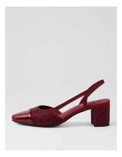 Luxury Bordeaux Patent Jewels Heels