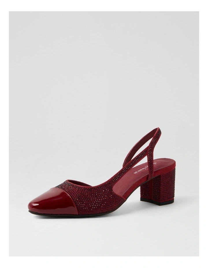 Luxury Bordeaux Patent Jewels Heels image 2