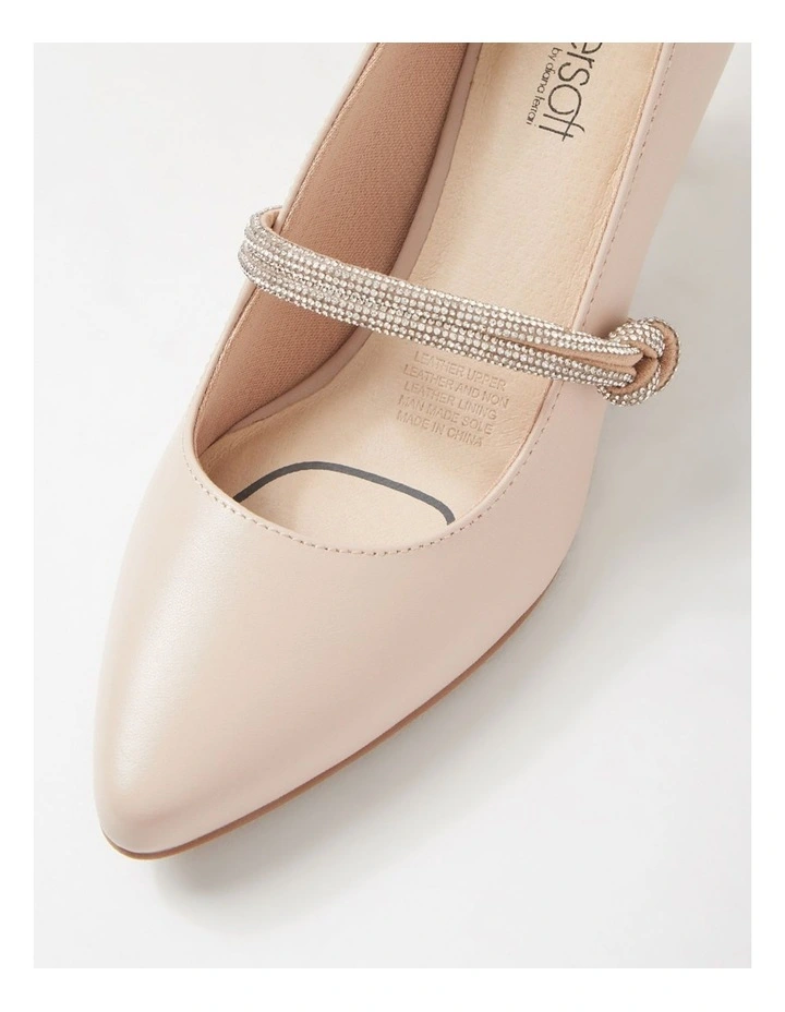 Casablanca Light Nude Leather Heels image 4