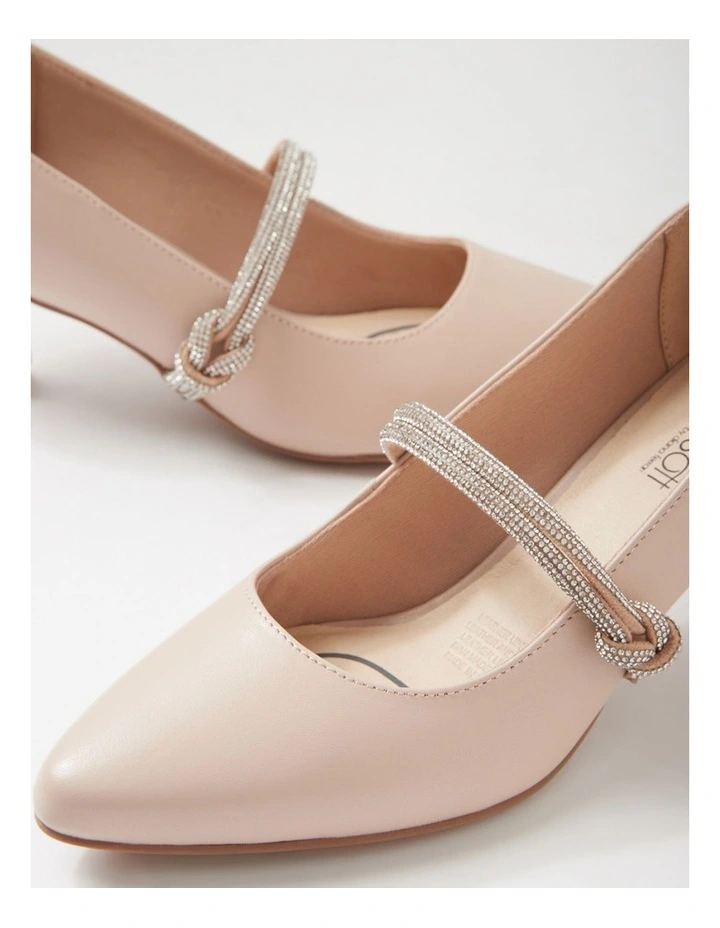Casablanca Light Nude Leather Heels image 5