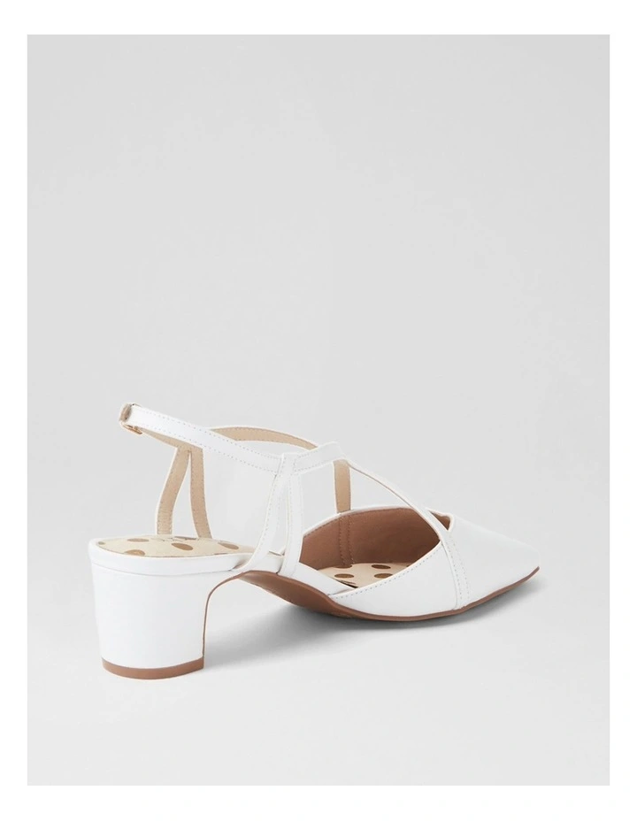 Kaylas White Leather Heels image 3