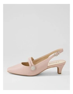 Lisshle2 Blush Leather Heels