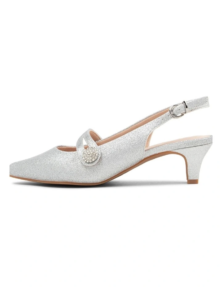 Lisshle2 Silver Suede Heels image 1