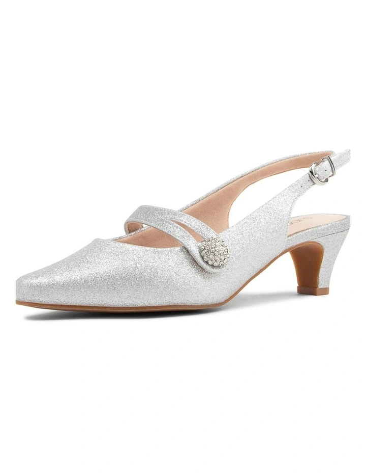 Lisshle2 Silver Suede Heels image 2