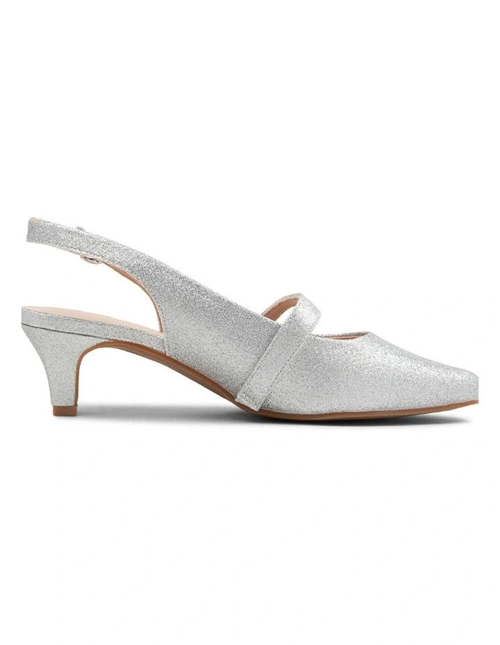 Lisshle2 Silver Suede Heels image 4