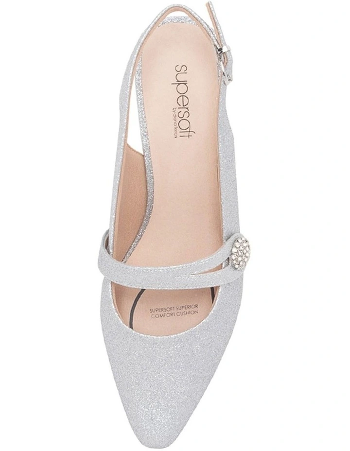 Lisshle2 Silver Suede Heels image 5