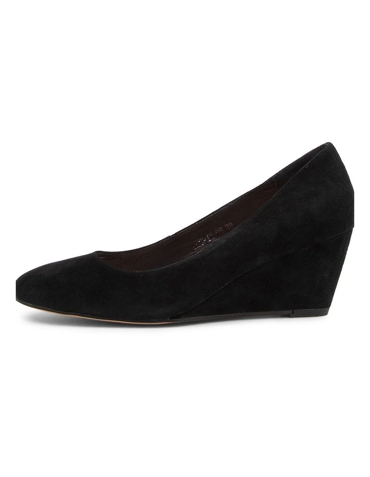 LESPIE BLACK SUEDE WEDGE HEELS image 1