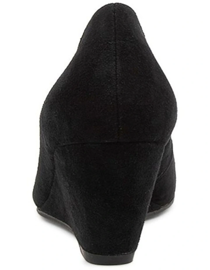 LESPIE BLACK SUEDE WEDGE HEELS image 3