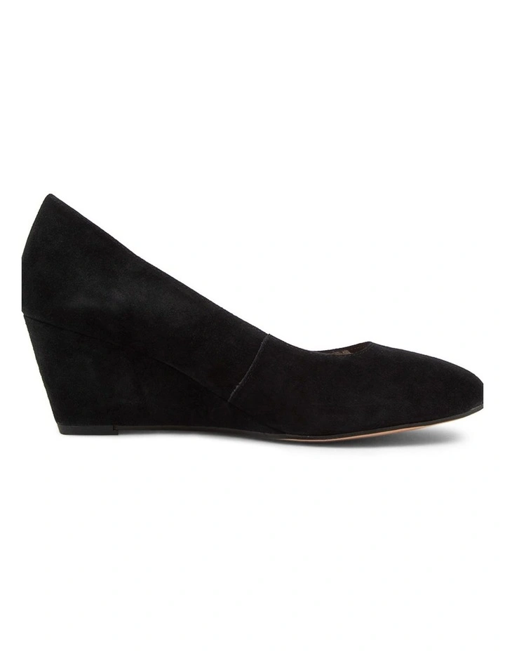 LESPIE BLACK SUEDE WEDGE HEELS image 4