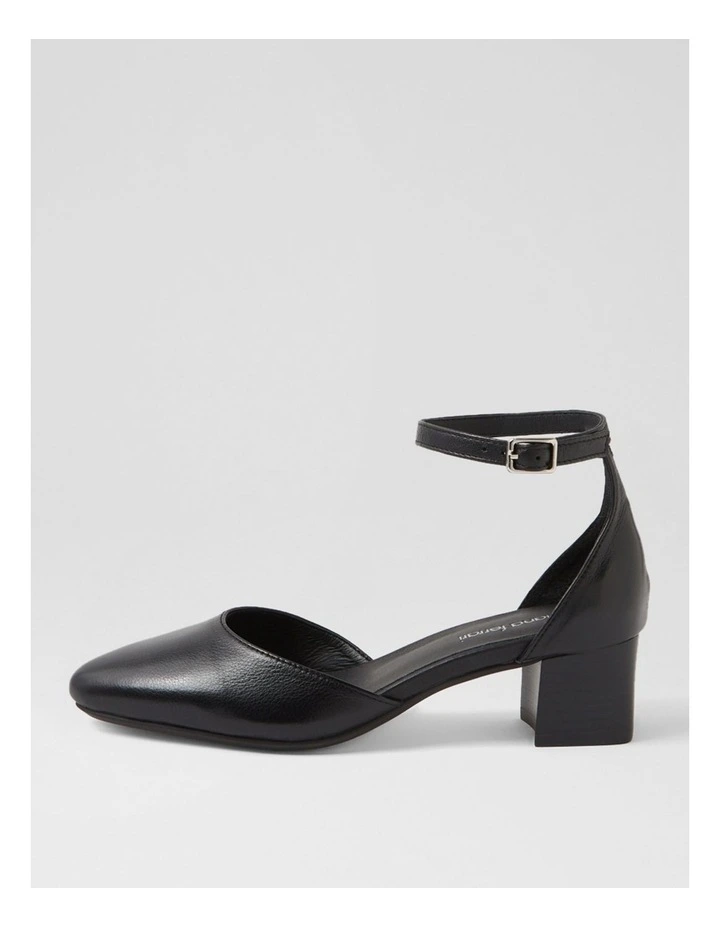 Omarla Black Leather Heels image 1