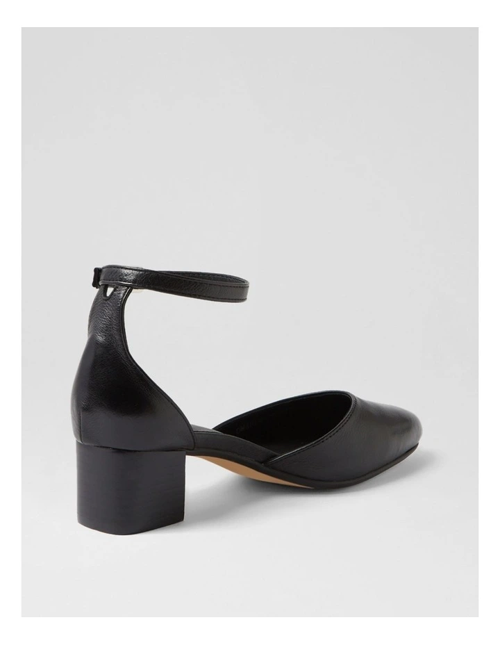 Omarla Black Leather Heels image 3
