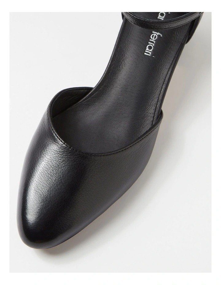 Omarla Black Leather Heels image 4