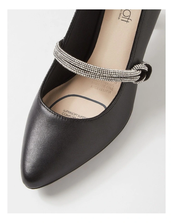Casablanca Black Leather Heels image 4