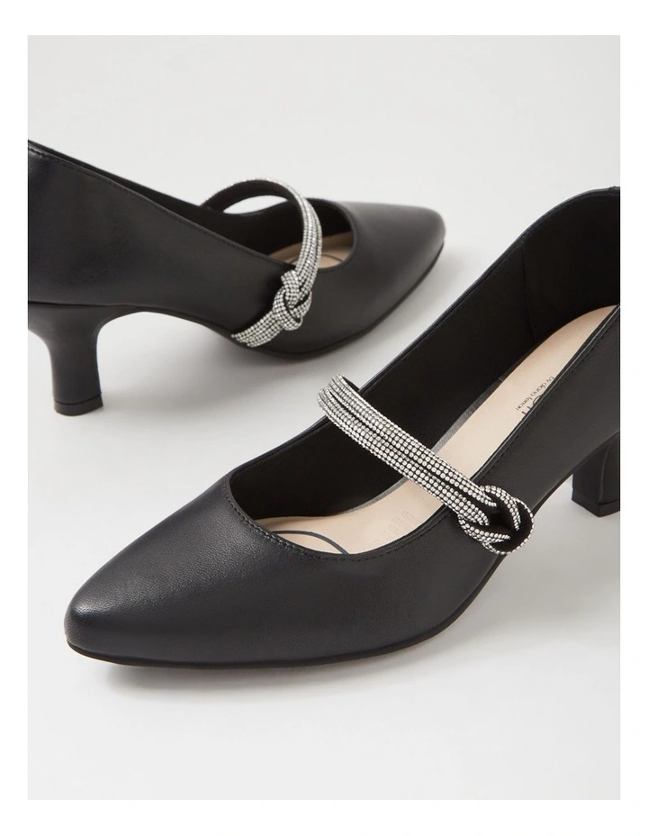 Casablanca Black Leather Heels image 5