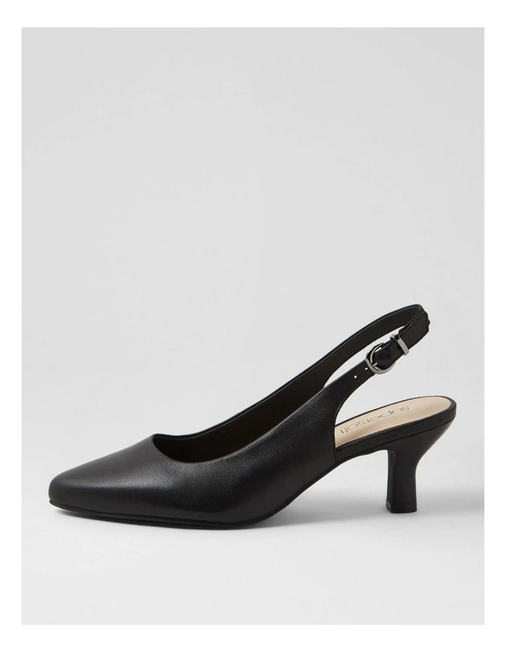 Coria Black Leather Heels image 1
