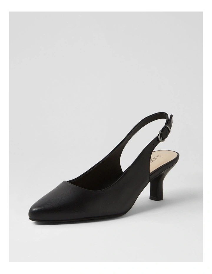 Coria Black Leather Heels image 2