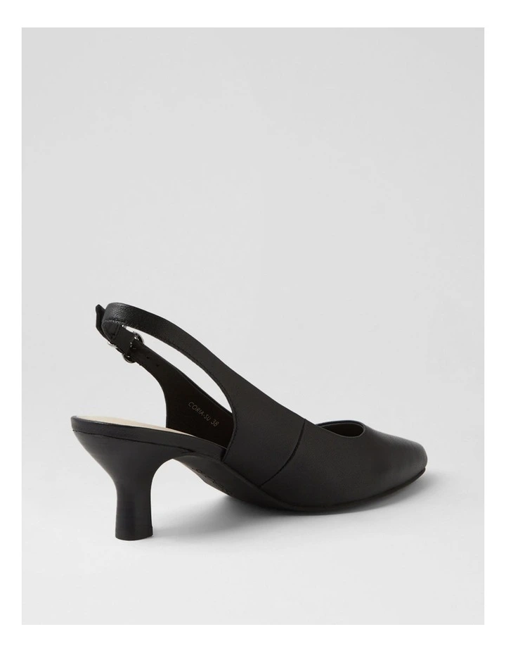 Coria Black Leather Heels image 3