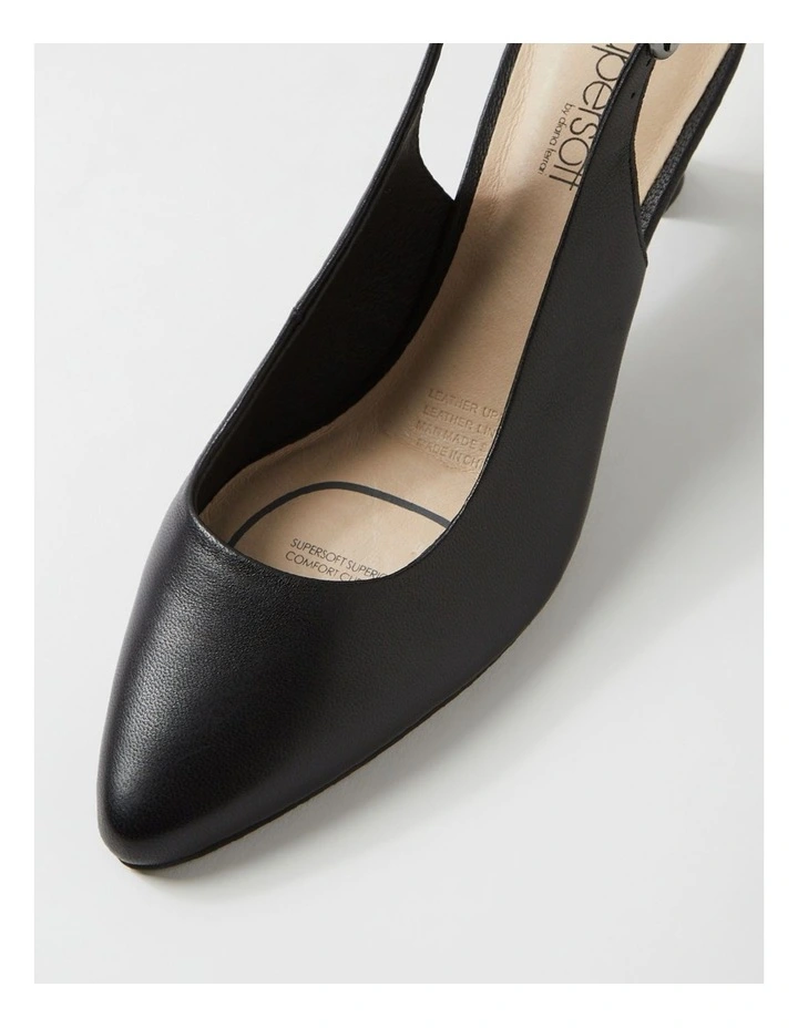 Coria Black Leather Heels image 4