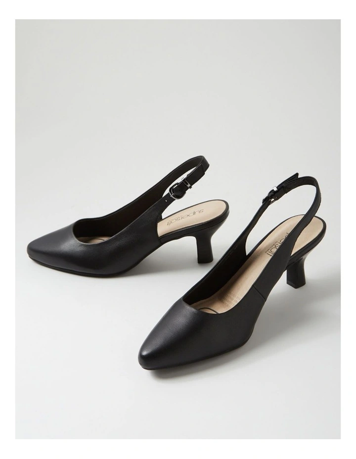 Coria Black Leather Heels image 5