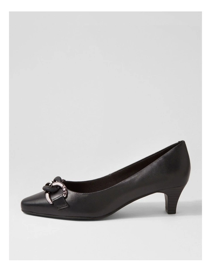 Lovely Black Leather Heels image 1