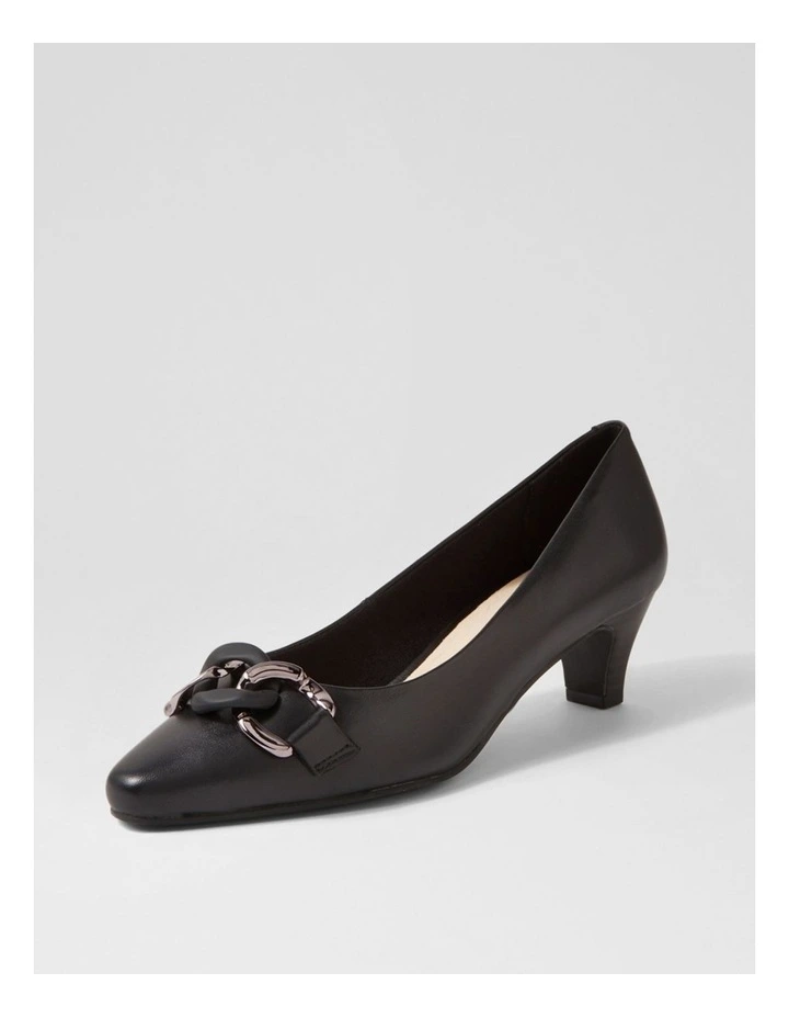 Lovely Black Leather Heels image 2