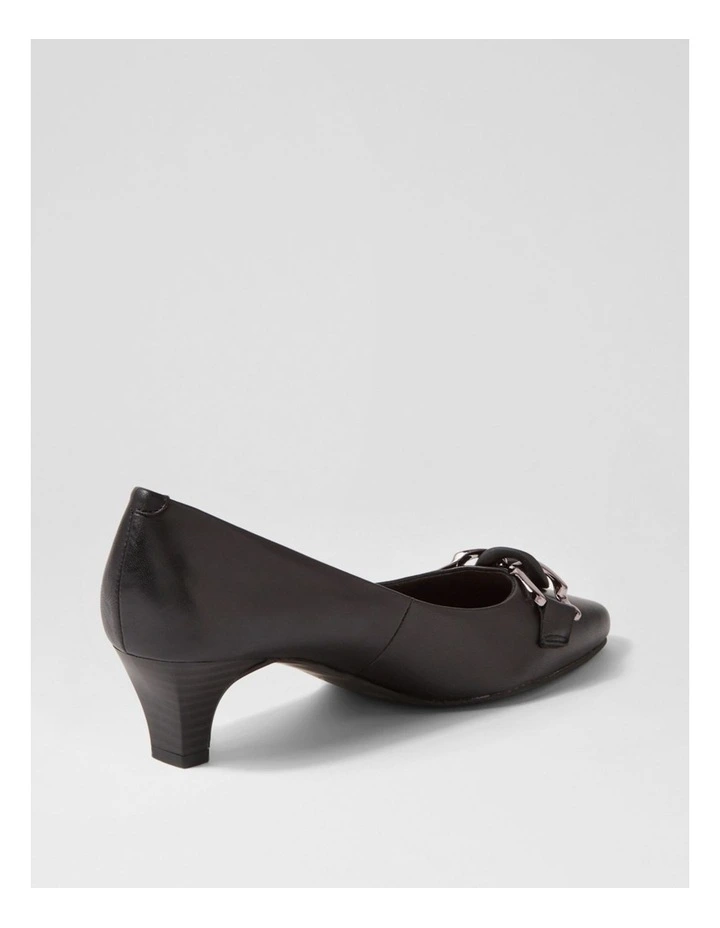 Lovely Black Leather Heels image 3