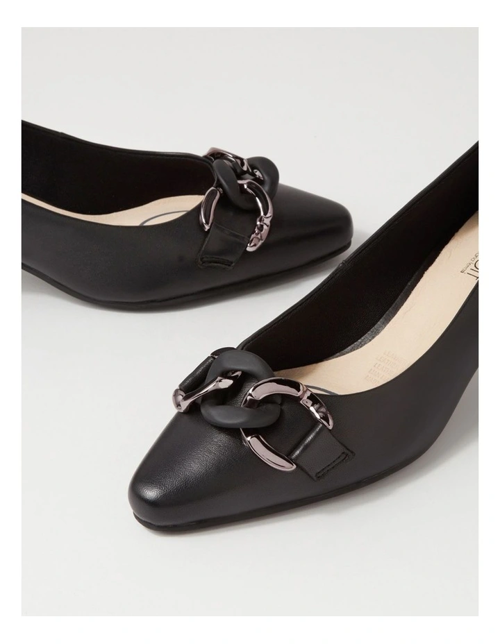Lovely Black Leather Heels image 5