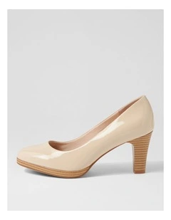 Serina2 Almond Natural Patent Leather Heels
