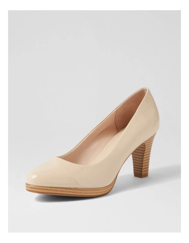 Serina2 Almond Natural Patent Leather Heels image 2