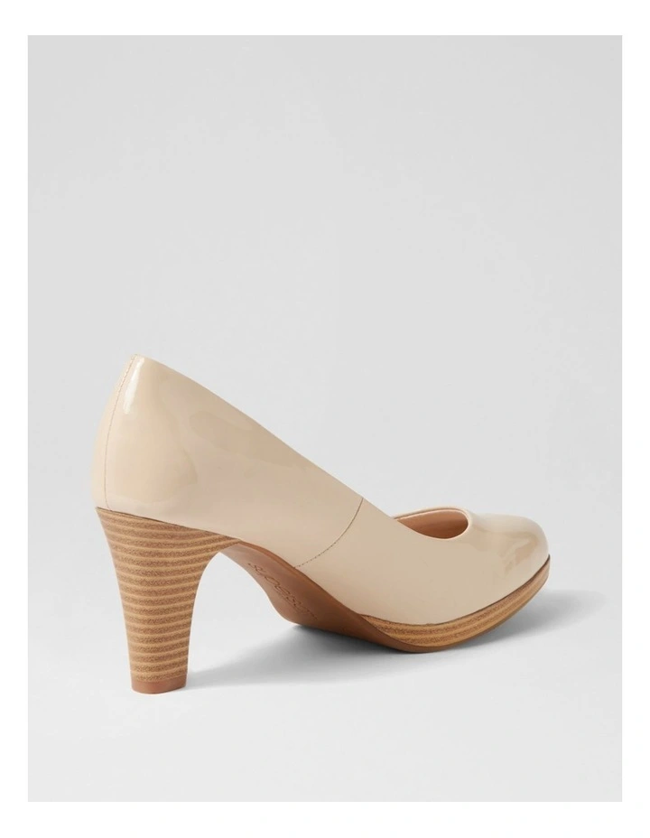 Serina2 Almond Natural Patent Leather Heels image 3