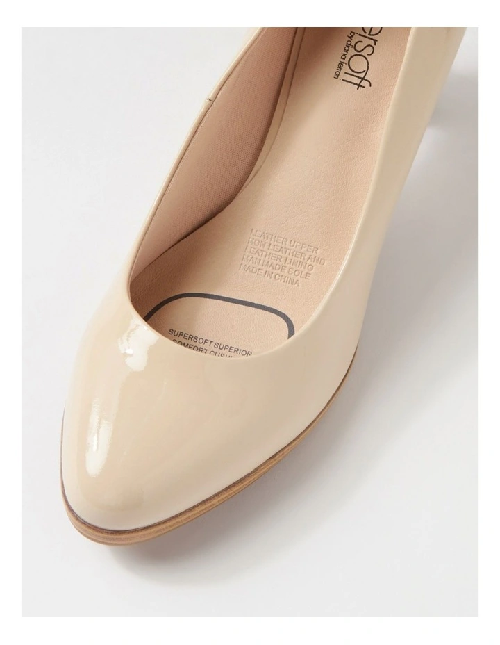 Serina2 Almond Natural Patent Leather Heels image 4