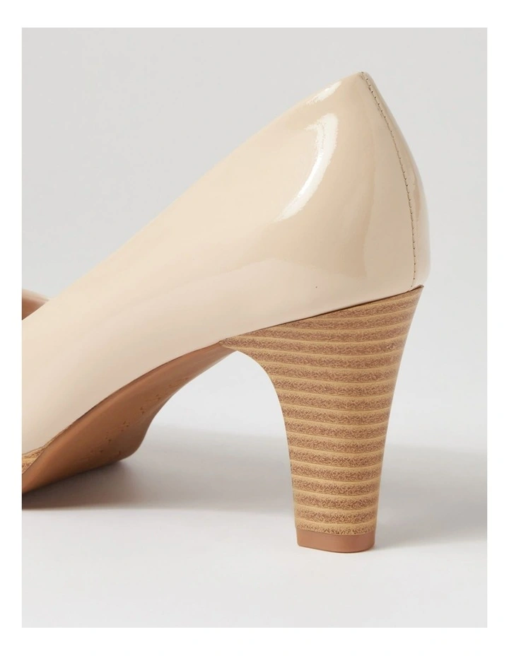 Serina2 Almond Natural Patent Leather Heels image 5