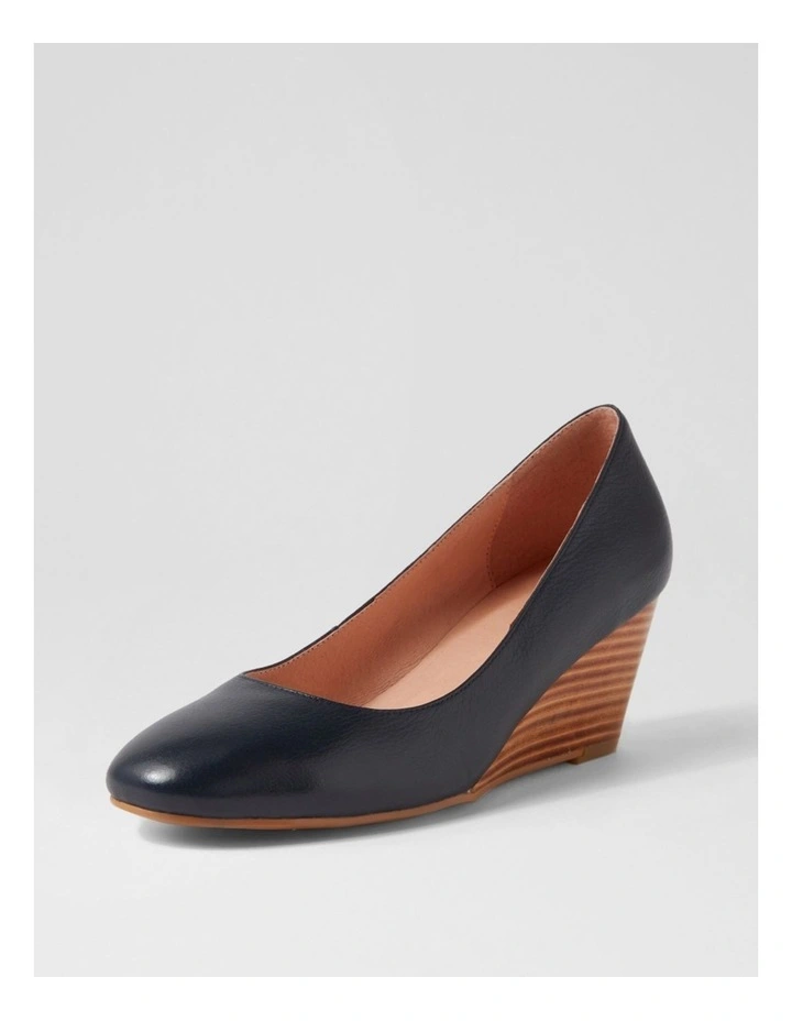 LESPIE-DF-NAVY-NATURAL HEEL-LEATHER image 2