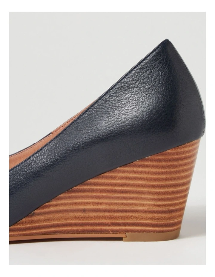 LESPIE-DF-NAVY-NATURAL HEEL-LEATHER image 5