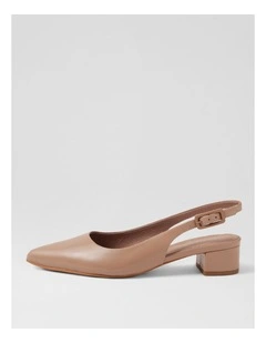 Claytin Taupe Leather Heels