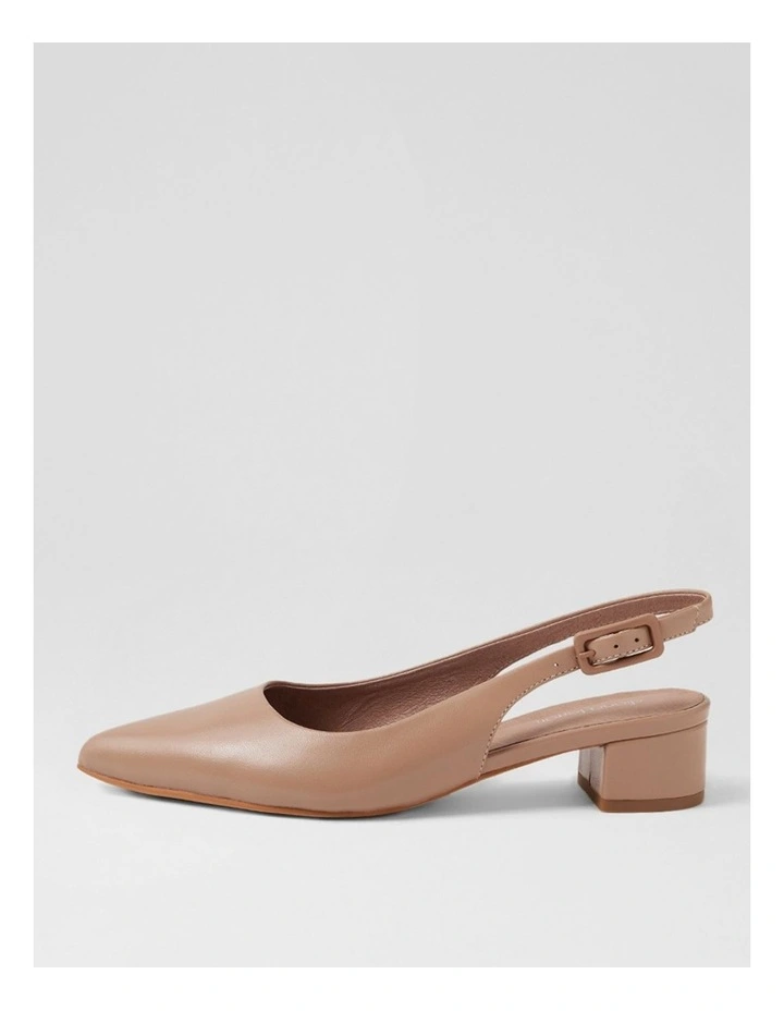 Claytin Taupe Leather Heels image 1