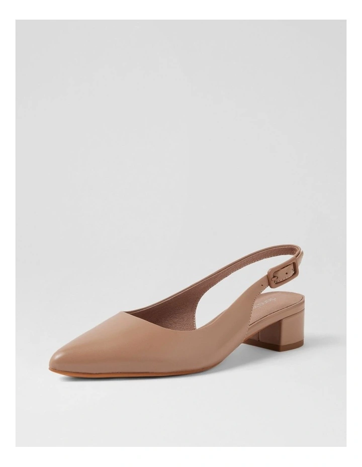 Claytin Taupe Leather Heels image 2