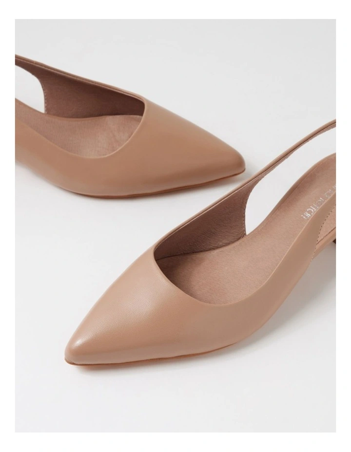 Claytin Taupe Leather Heels image 5