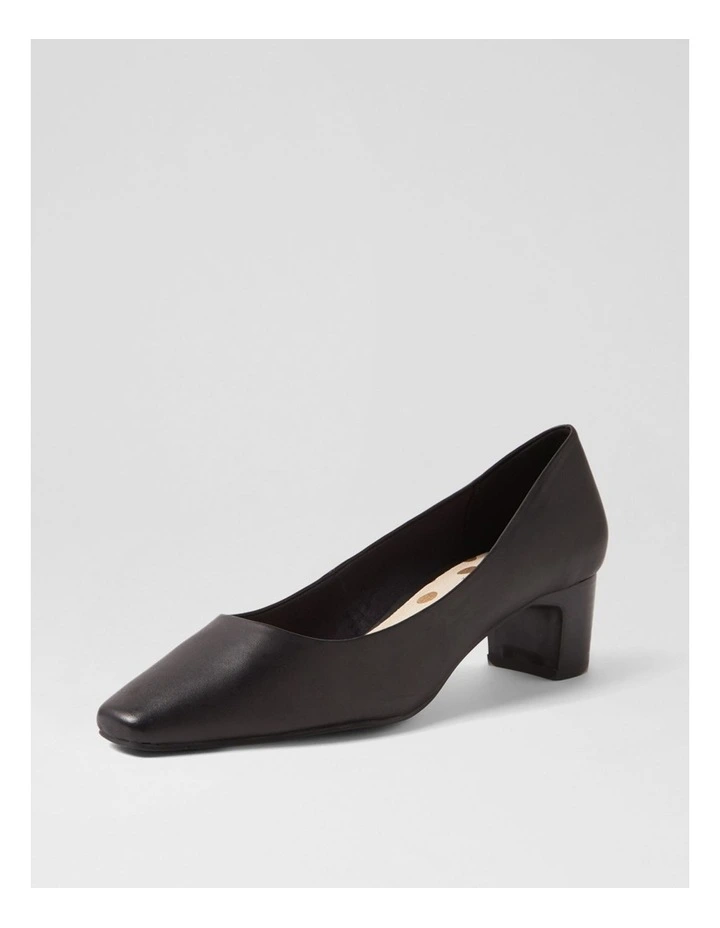 Khloes Black Leather Heels image 2