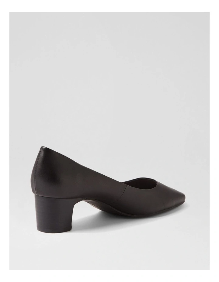 Khloes Black Leather Heels image 3
