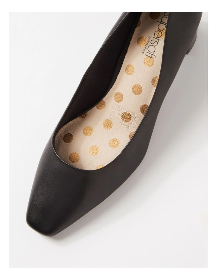 Khloes Black Leather Heels image 4