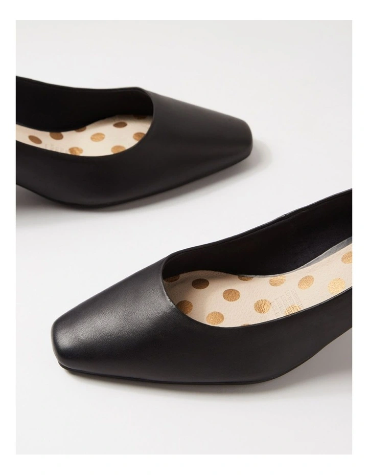 Khloes Black Leather Heels image 5